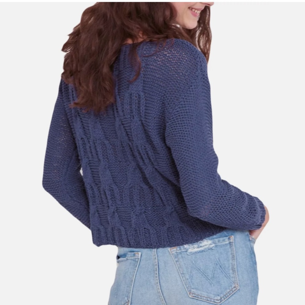 Roller Rabbit Womens Indigo Koala Sweater Size M navy blue